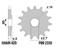 PBR Pignone anteriore standard in acciaio - 420