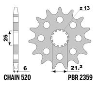PBR Pignone anteriore standard in acciaio - 520