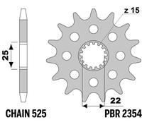 PBR Pignone anteriore standard in acciaio - 520