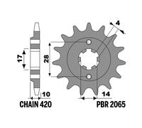 PBR Pignone in acciaio standard 2065-420