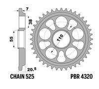 PBR Pignone posteriore Alu rinforzato - 525