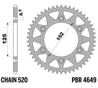 PBR Pignone posteriore in acciaio C45 di serie - 520