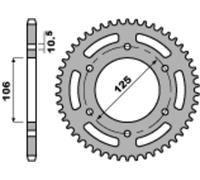 PBR Pignone posteriore in acciaio standard 4530 - 520
