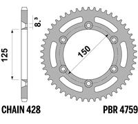 PBR Pignone posteriore ultraleggero in alluminio - 428