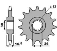 PBR Pignone standard in acciaio 2068 - 525, taglia 10 mm