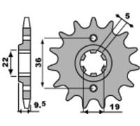 PBR Pignone standard in acciaio 337 - 520, taglia 10 mm