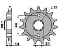 PBR Pignone standard in acciaio 348 - 525, taglia 10 mm