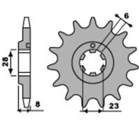 PBR Pignone standard in acciaio 436 - 520, taglia 10 mm