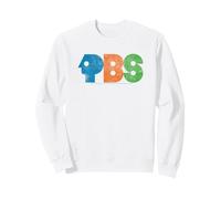 PBS Colorful Distressed Logo Public Broadcasting Service Felpa