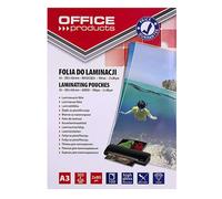 OFFICE PRODUCTS Fogli Plastificatrice A3 / 2 x 80 Micron/Confezione da 100 pezzi/Pouches per plastificazione per documenti/Finitura Lucida/Foglio di Laminazione