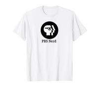 PBS Round Black PBS Nerd Logo Public Broadcasting Service Maglietta