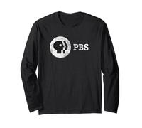 PBS Vintage Round White Logo Public Broadcasting Service Maglia a Manica