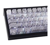 PBT Keycaps 131 Keys Rose Coast Grey Keycaps, Double Shot Shine Through Side Print Keycap, Cherry Profile Dye Sublimation Keycap Keycap for Cherry MX Switch ANSI & ISO Layout Mechanical Keyboard