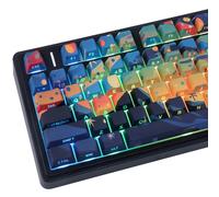 PBT Keycaps 133 Keys Double Shot Starry Sky Keycaps, Shine Through Side Print Keycap, Cherry Profile Dye Sublimation Keycap Keycap for Cherry MX Switch ANSI & ISO Layout Mechanical Keyboard