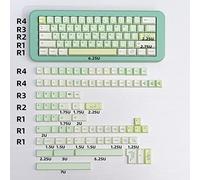 PBT Keycaps Cherry Profile Cute Ginkgo Light Green Keycaps Set 143 Tasti Custom Dye-Sub ISO ANSI Tastiera Tappi chiave per 60% 65% 70% 75% 80% Cherry Gateron MX Switch Tastiere Meccaniche