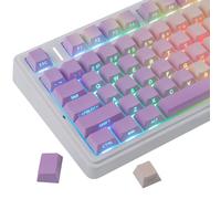 PBT Keycaps - Set di 134 tasti stampati lateralmente con tè al latte, copritasti personalizzati, profilo ciliegio a sublimazione del colore, keycap personalizzato per interruttori MX e tastiere