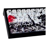 PBT Keycaps - Set di keycap con stampa laterale, copritasti personalizzati, copritasti giapponesi Dye Sub e Double Shot, 131 tasti Cherry Profile Keycap per tastiera meccanica magnetica