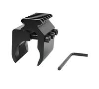 PBTMCD Adattatore Base Weaver for Supporto Torcia/Morsetto Canna da 17 Mm-27 Mm, Lega di Alluminio, 20 Mm, 5 Slot, Guida Picatinny, Staffa Morsetto Tubo(1PCS)