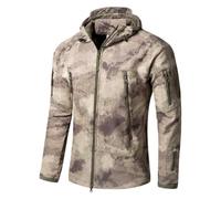 PBTMCD Giacca Tattica Mimetica da Uomo con Fodera in Pile, Softshell Resistente all'Acqua for Caccia, Escursionismo E attività All'aperto Invernale(13#,XXXXXL)