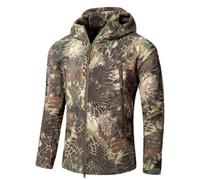 PBTMCD Giacca Tattica Mimetica da Uomo con Fodera in Pile, Softshell Resistente all'Acqua for Caccia, Escursionismo E attività All'aperto Invernale(10#,XXXXXL)