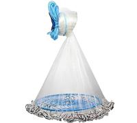 PBTMCD Rete in Monofilamento Fatta A Mano - Design A Disco for Mosche for Un Lancio Facile E Una Cattura Dell'esca Ad Affondamento Rapido(Radius 10FT)