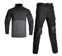 PBTMCD Set da Combattimento Tattico Uomo con Ginocchiere: Camicia Resistente alle Intemperie E Pantaloni Cargo for Missioni All'aperto(3#,XL)