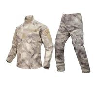 PBTMCD Set Uniforme Tattico da Uomo, Camicia, Pantaloni Cargo, Ginocchiere Rimovibili, Gomitiere, Idrorepellenti for L'addestramento alla Caccia(1#,XXL)