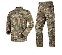 PBTMCD Tuta da Allenamento Tattica Uniforme Mimetica Set Giacca A Maniche Lunghe Pantaloni Antivento for Esercizi di Caccia All'aperto(CP,XL)