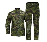 PBTMCD Tuta da Allenamento Tattica Uniforme Mimetica Set Giacca A Maniche Lunghe Pantaloni Antivento for Esercizi di Caccia All'aperto(20#,XXL)