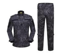 PBTMCD Tuta da Allenamento Tattica Uniforme Mimetica Set Giacca A Maniche Lunghe Pantaloni Antivento for Esercizi di Caccia All'aperto(8#,M)