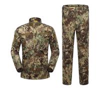 PBTMCD Tuta da Allenamento Tattica Uniforme Mimetica Set Giacca A Maniche Lunghe Pantaloni Antivento for Esercizi di Caccia All'aperto(5#,L)