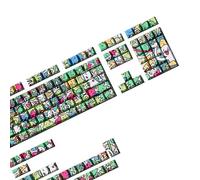 PBTs Backlits Keycaps 74/140Key Graffiti Art Profilo Originale Inciso Laterale per Tastiere Meccaniche Layout Multiplo Tasti Ergonomici