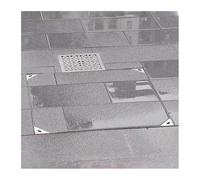 PBWERIGL Coperchio per pozzetto, Chiusino da Incasso in Acciaio Inox con Chiavi di Sollevamento Silver(41"x41"(104x104cm))