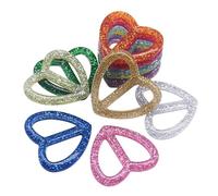 PBWERIGL Fibbie con Clip in Resina, Confezione da 20 Fermagli in Resina a Forma di Cuore 2,5 cm, Multicolore(Mixed Color)