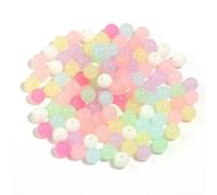 PBWERIGL Perline di Perle finte Tinte, Perline acriliche Rotonde Multicolore da 6 mm, Confezione 200 for la creazione di Gioielli, Braccialetti e collane Fai Te(6mm 200pcs)