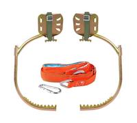 PBWERIGL Puntali per Pali in Cemento, Kit spuntoni for scalatore con Cintura di Sicurezza e Cinghie for i Piedi Modelli Multipli Dorati(300Model)