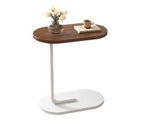 PBWERIGL Soggiorno/Tavolino， Il tavolino ovale a forma di C scorre sotto il divano e letto in multicolore(White B)