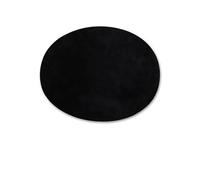 PBWERIGL Toppe ovali da Cucire, Toppe termoadesive floccate in Pelle Scamosciata Ovale for la Riparazione del Gomito e Ginocchio, 2 Pezzi(Black)