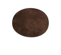 PBWERIGL Toppe ovali da Cucire, Toppe termoadesive floccate in Pelle Scamosciata Ovale for la Riparazione del Gomito e Ginocchio, 2 Pezzi(Brown)