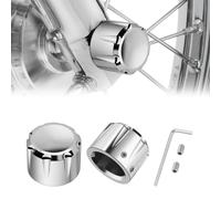 PBYMT Chrom-Abdeckkappe f r Vorderachsmuttern, kompatibel mit Harley Softail Electra Road Street Glide Sportster 2002 2024