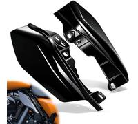 PBYMT Deflettore d'aria Mid Frame compatibile per Harley Touring Road King Street Electra Glide 2009-2023 (nero lucido vivido)