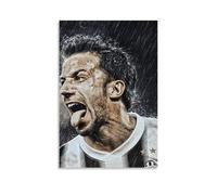 PBYOSCZYE Alessandro Del Piero Fan Art, poster decorativo da parete, per soggiorno, camera da letto, 40 x 60 cm