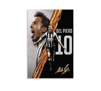 PBYOSCZYE Alessandro Del Piero Football Player Art - Stampa da parete, decorazione moderna per camera familiare, 50 x 75 cm
