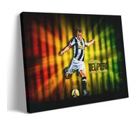 PBYOSCZYE Football Player Alessandro Del Piero Colorful Fan Art - Stampa da parete moderna per camera familiare, 30 x 45 cm