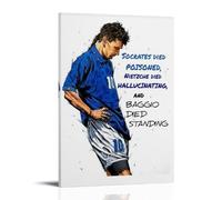 PBYOSCZYE Football Player Roberto Baggio Cartoon Art - Stampa da parete moderna per camera familiare, 60 x 90 cm
