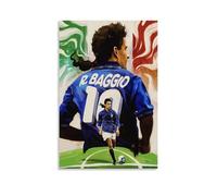 PBYOSCZYE Football Player Roberto Baggio Colorful Art, poster decorativo da parete, per soggiorno, camera da letto, 30 x 45 cm