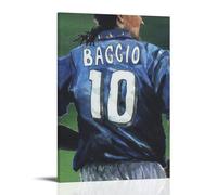 PBYOSCZYE Football Player Roberto Baggio Painting Fan Art - Stampa da parete moderna per camera familiare, 50 x 75 cm