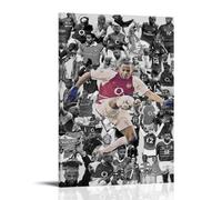 PBYOSCZYE Football Player Thierry Henry Collective Art, poster decorativo da parete, per soggiorno, camera da letto, 50 x 75 cm