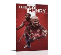 PBYOSCZYE Football Player Thierry Henry Fan Art - Stampa da parete, decorazione moderna per camera familiare, 50 x 75 cm