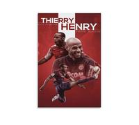 PBYOSCZYE Football Player Thierry Henry Fan Art - Stampa da parete, decorazione moderna per camera familiare, 50 x 75 cm